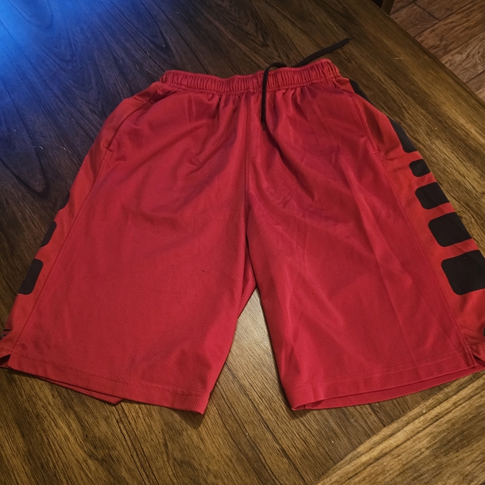 Nike Kids Red and Black Shorts